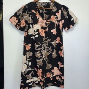 Nicole Miller Tropical Sundress Linen Blend Dress, Woman’s Size Small